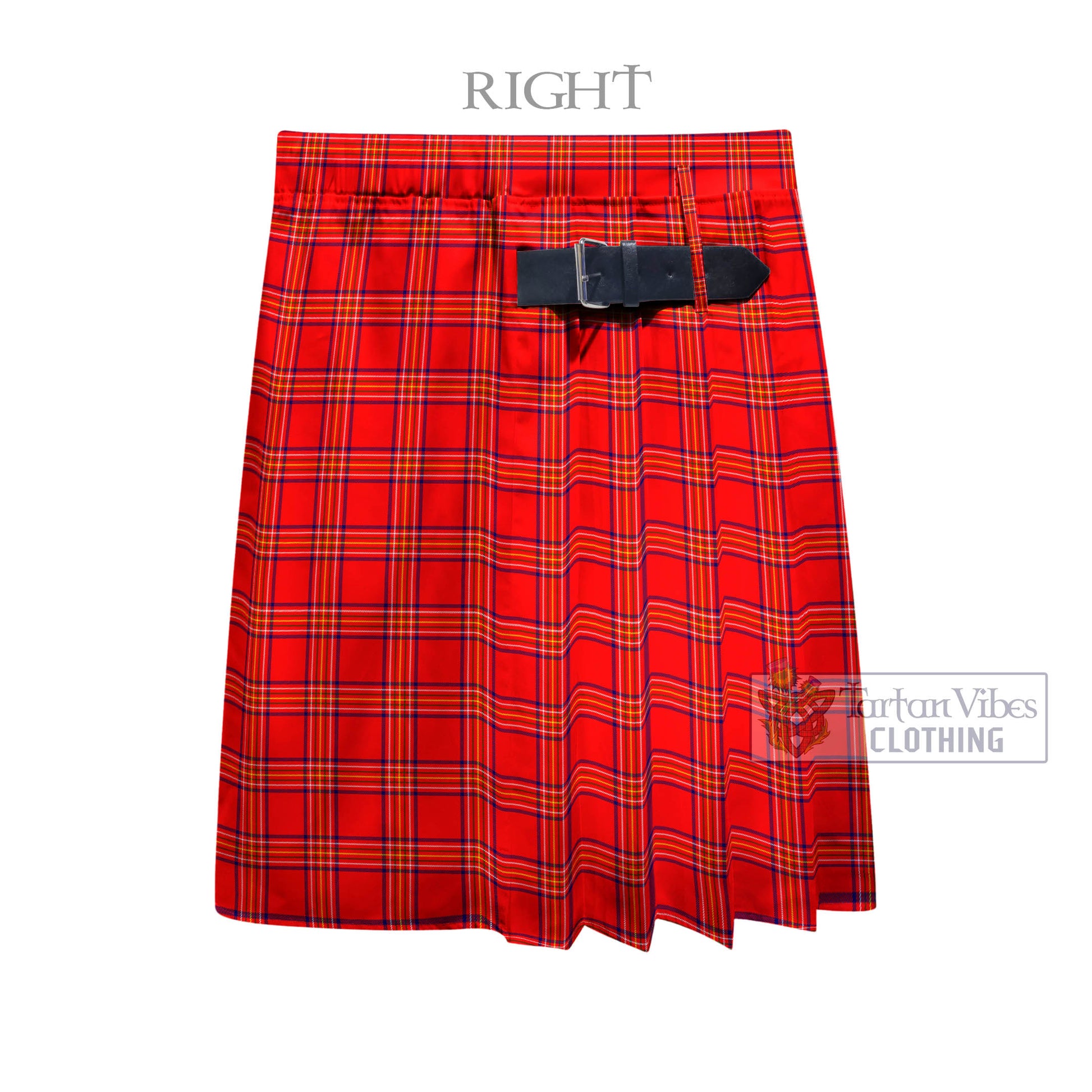 Tartan Vibes Clothing Burnett Modern Tartan Men's Pleated Skirt - Fashion Casual Retro Scottish Style