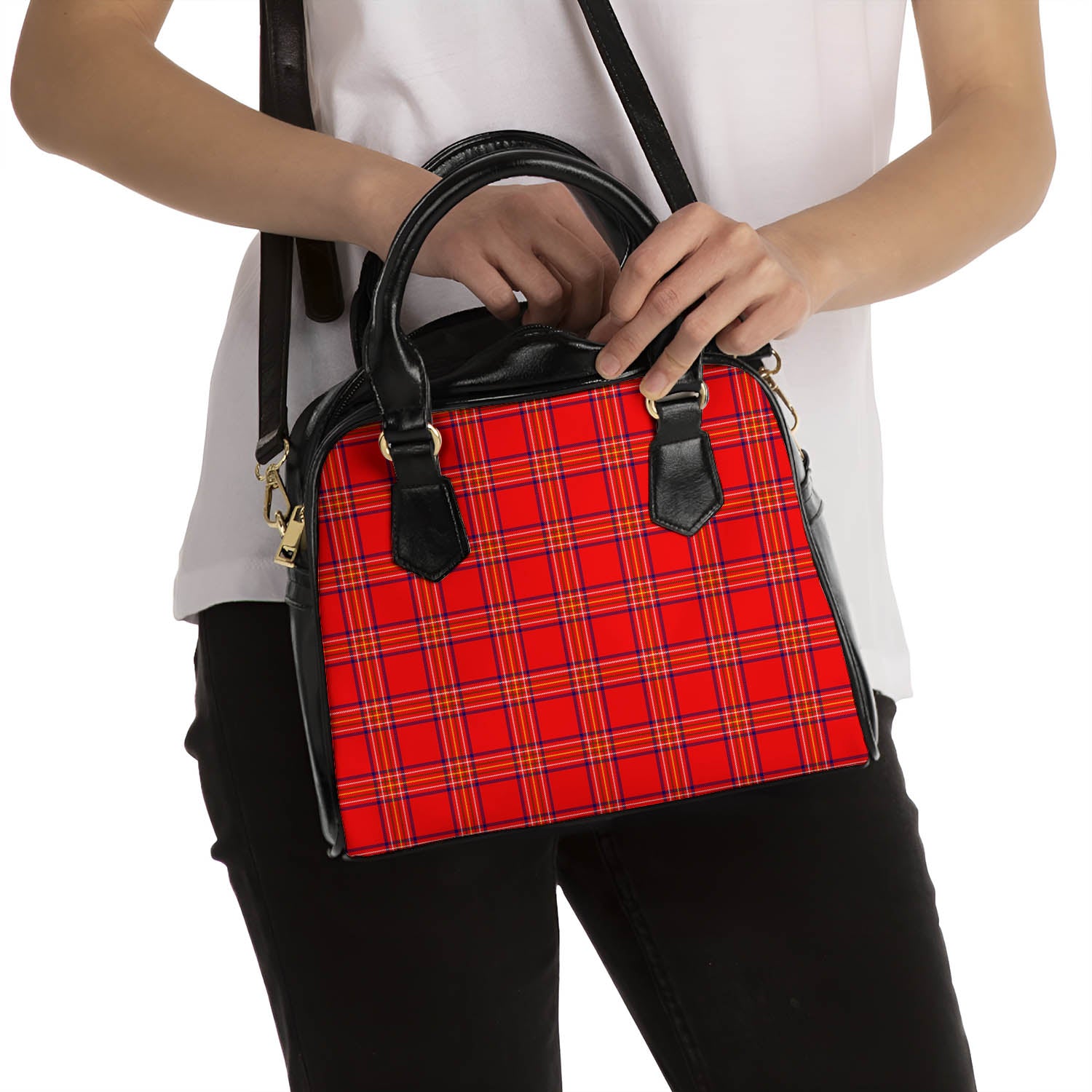 Burnett Modern Tartan Shoulder Handbags - Tartanvibesclothing