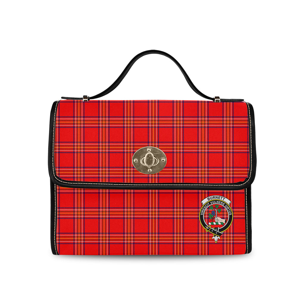 Burnett Modern Tartan Leather Strap Waterproof Canvas Bag with Family Crest