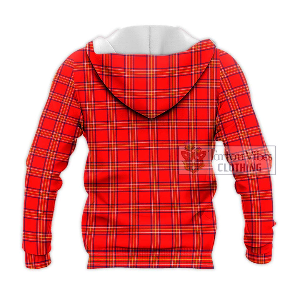 Burnett Modern Tartan Knitted Hoodie with Family Crest DNA In Me Style - Tartanvibesclothing Shop