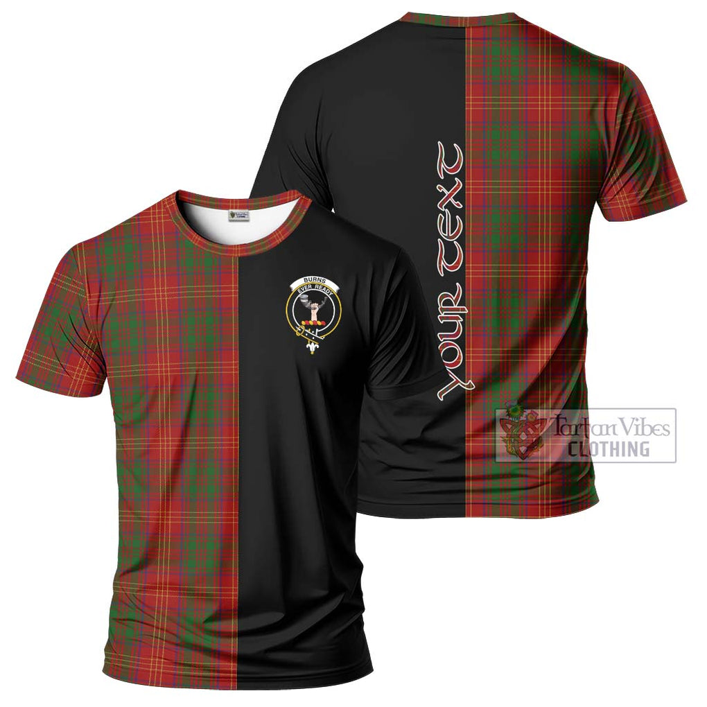 Burns Tartan T-Shirt with Family Crest and Half Of Me Style Kid's Shirt - Tartanvibesclothing Shop