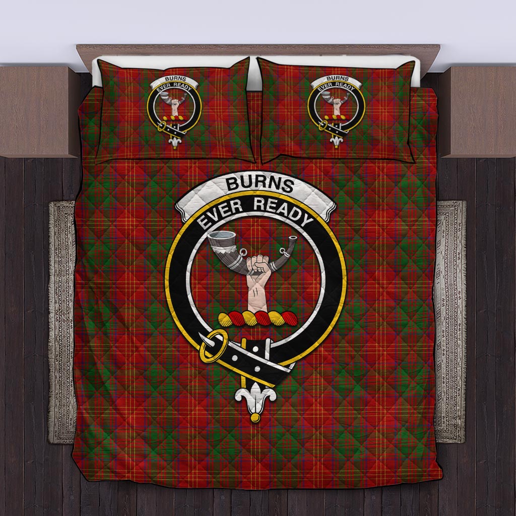 Burns Tartan Quilt Bed Set with Family Crest Twin - Tartan Vibes Clothing