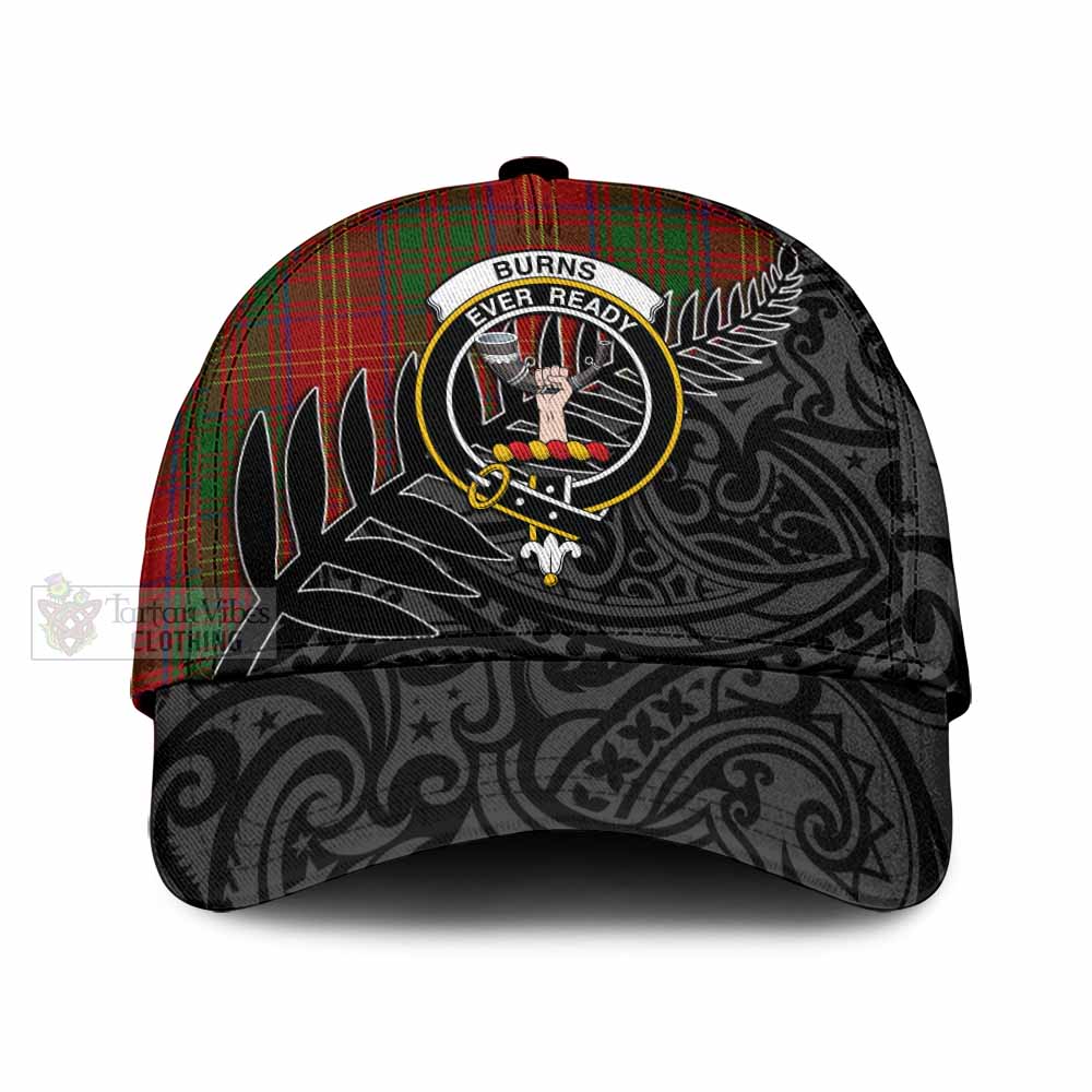 Tartan Vibes Clothing Burns Tartan Classic Cap with New Zealand Silver Fern Half Style