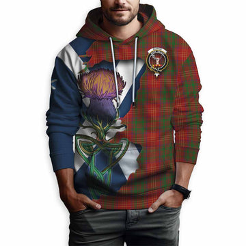 Burns Tartan Family Crest Hoodie Scottish Thistle Celtic Inspired Pullover Hoodie - Tartan Vibes Clothing