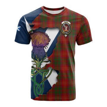 Burns Tartan Family Crest Cotton T-shirt Scottish Thistle Celtic Inspired Kid's Shirt - Tartan Vibes Clothing