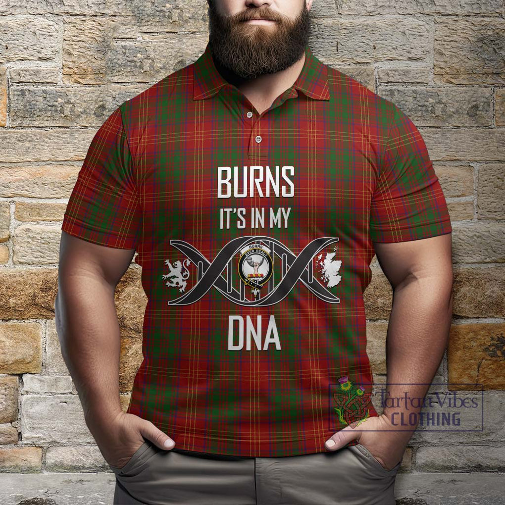 Burns Tartan Polo Shirt with Family Crest DNA In Me Style Kid - Tartanvibesclothing Shop