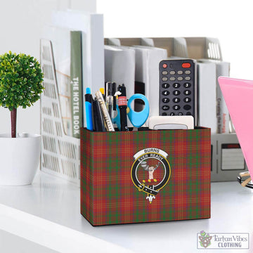 Burns Tartan Pen Holder with Family Crest