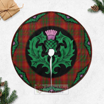 Burns Tartan Christmas Tree Skirt Scottish Thistle Style