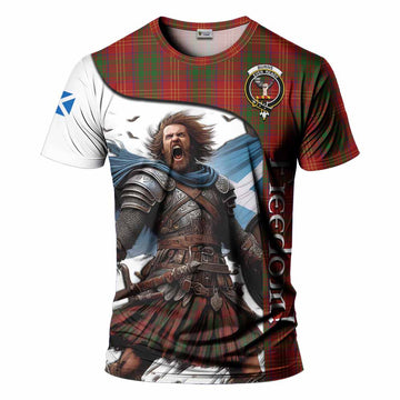 Burns Crest Tartan T-Shirt Inspired by the Freedom of Scottish Warrior