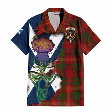 Burns Tartan Family Crest Hawaiian Shirt Scottish Thistle Celtic Inspired Kid - Tartan Vibes Clothing