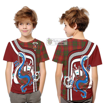 Burns Tartan Kid T-Shirt with Epic Bagpipe Style