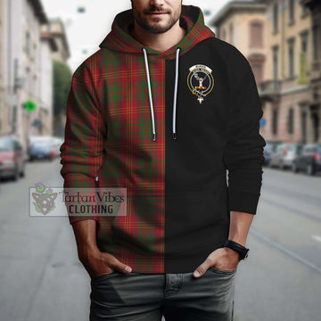 Burns Tartan Hoodie with Family Crest and Half Of Me Style