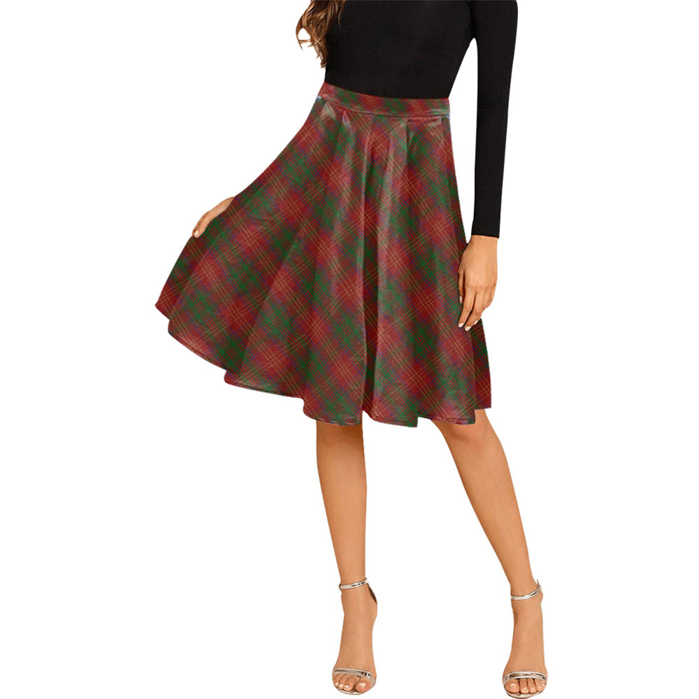 Burns Tartan Melete Pleated Midi Skirt Female