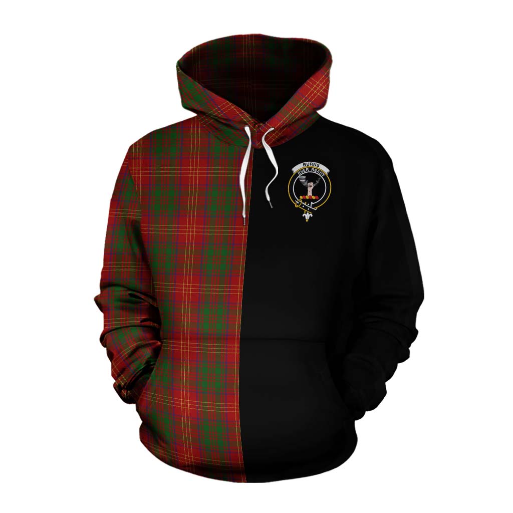 Tartan Vibes Clothing Burns Tartan Cotton Hoodie with Family Crest and Half Of Me Style