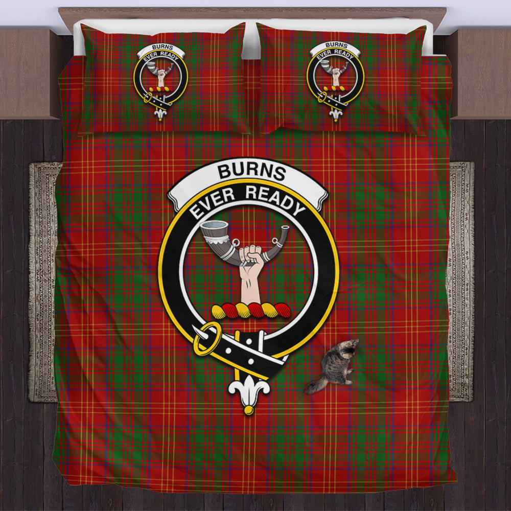 Burns Tartan Bedding Set with Family Crest US Bedding Set - Tartan Vibes Clothing