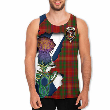 Burns Tartan Family Crest Men's Tank Top Scottish Thistle Celtic Inspired Men - Tartan Vibes Clothing
