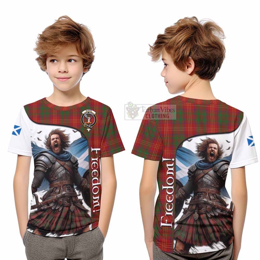 Tartan Vibes Clothing Burns Crest Tartan Kid T-Shirt Inspired by the Freedom of Scottish Warrior