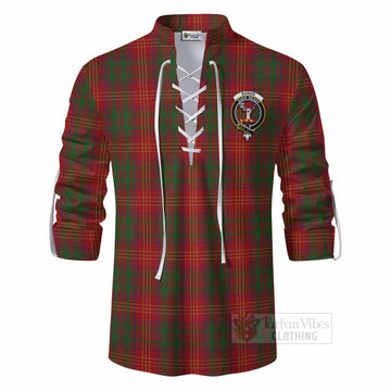 Burns Tartan Ghillie Kilt Shirt with Family Crest DNA In Me Style