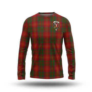 Burns Tartan Long Sleeve T-Shirt with Family Crest