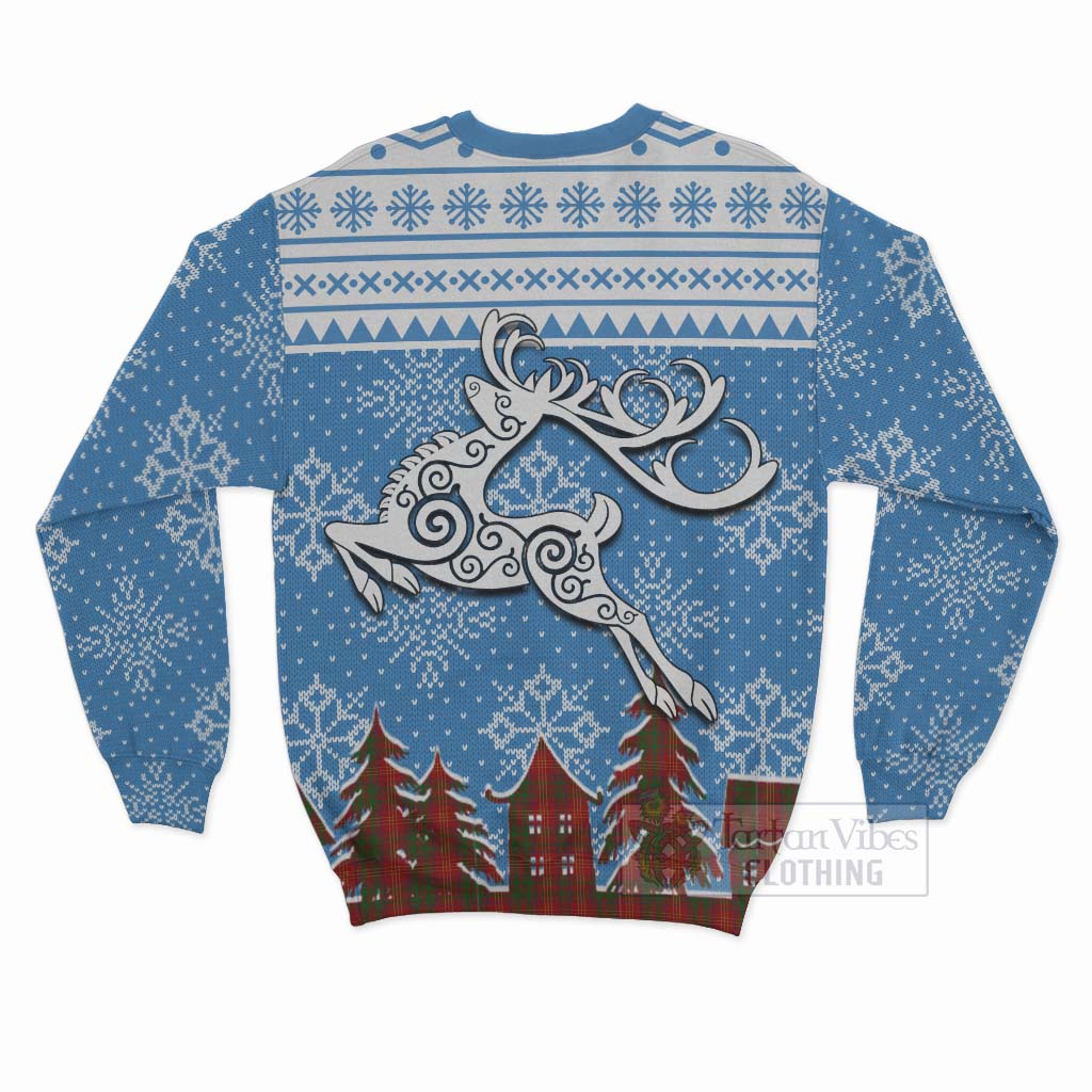 Tartan Vibes Clothing Burns Clan Christmas Sweatshirt Celtic Reindeer Style