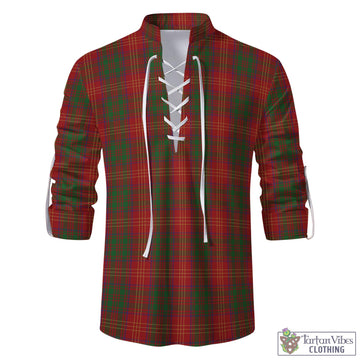 Burns Tartan Men's Scottish Traditional Jacobite Ghillie Kilt Shirt