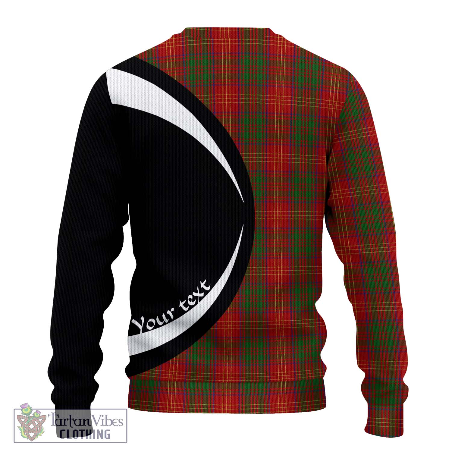 Burns Tartan Ugly Sweater with Family Crest Circle Style - Tartan Vibes Clothing