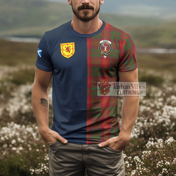 Burns Tartan T-Shirt Alba with Scottish Lion Royal Arm Half Style