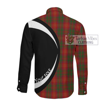 Burns Tartan Long Sleeve Button Up with Family Crest Circle Style