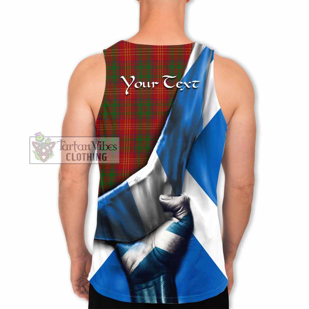 Burns Tartan Men's Tank Top with Family Crest Scotland Patriotic Style - Tartan Vibes Clothing