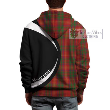 Burns Tartan Hoodie with Family Crest Circle Style