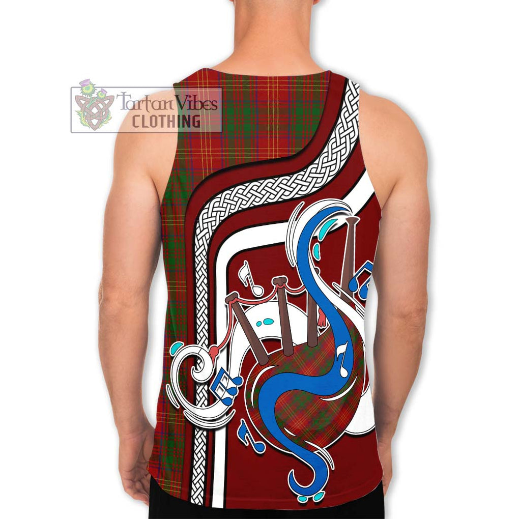 Burns Tartan Men's Tank Top with Epic Bagpipe Style - Tartanvibesclothing Shop