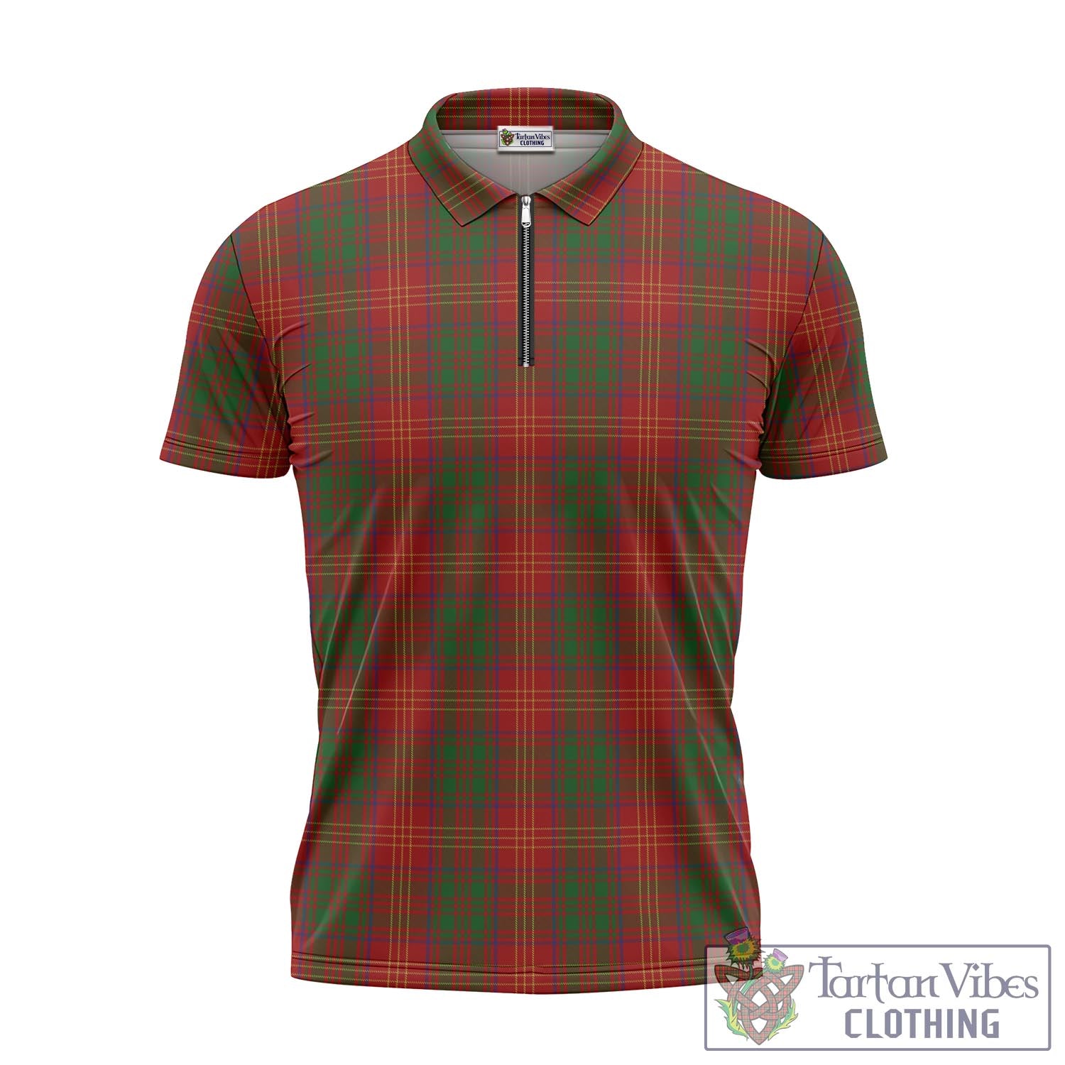 Tartan Vibes Clothing Burns Tartan Zipper Polo Shirt