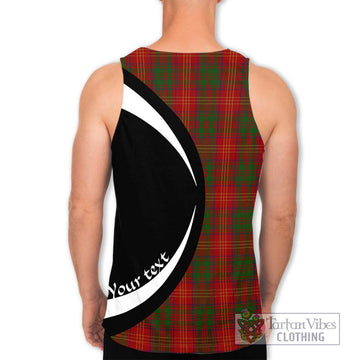 Burns Tartan Men's Tank Top with Family Crest Circle Style