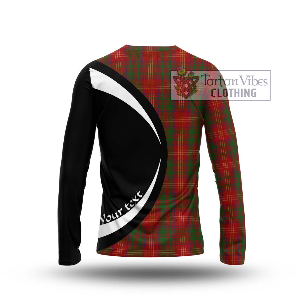 Burns Tartan Long Sleeve T-Shirt with Family Crest Circle Style - Tartan Vibes Clothing