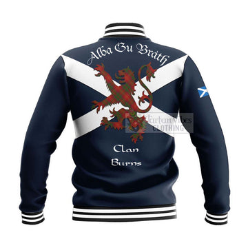 Burns Tartan Lion Rampant Baseball Jacket  Proudly Display Your Heritage with Alba Gu Brath and Clan Name