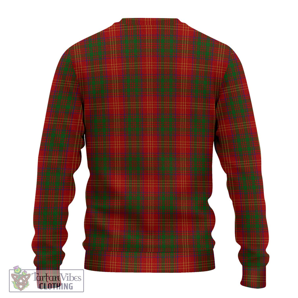 Burns Tartan Knitted Sweater with Family Crest DNA In Me Style - Tartanvibesclothing Shop