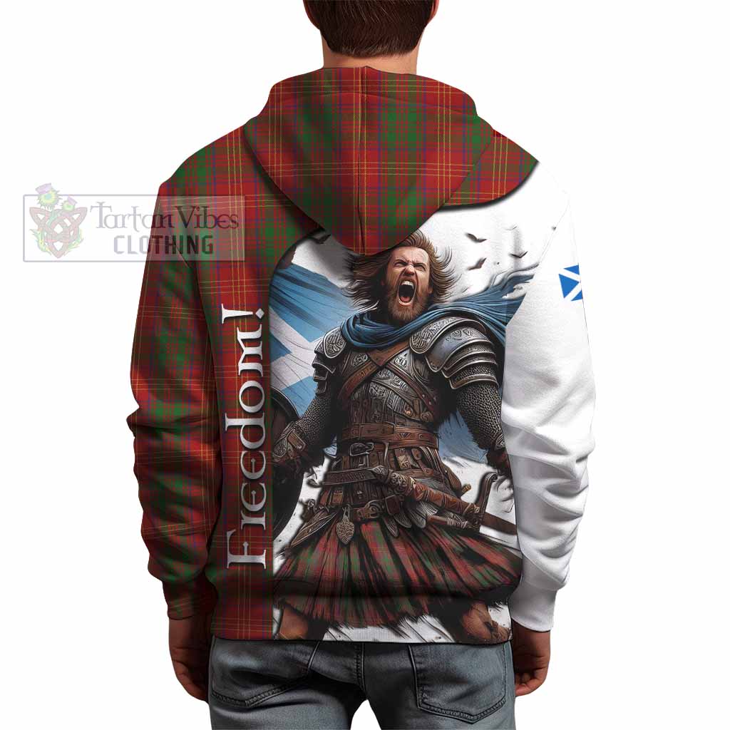 Tartan Vibes Clothing Burns Crest Tartan Hoodie Inspired by the Freedom of Scottish Warrior