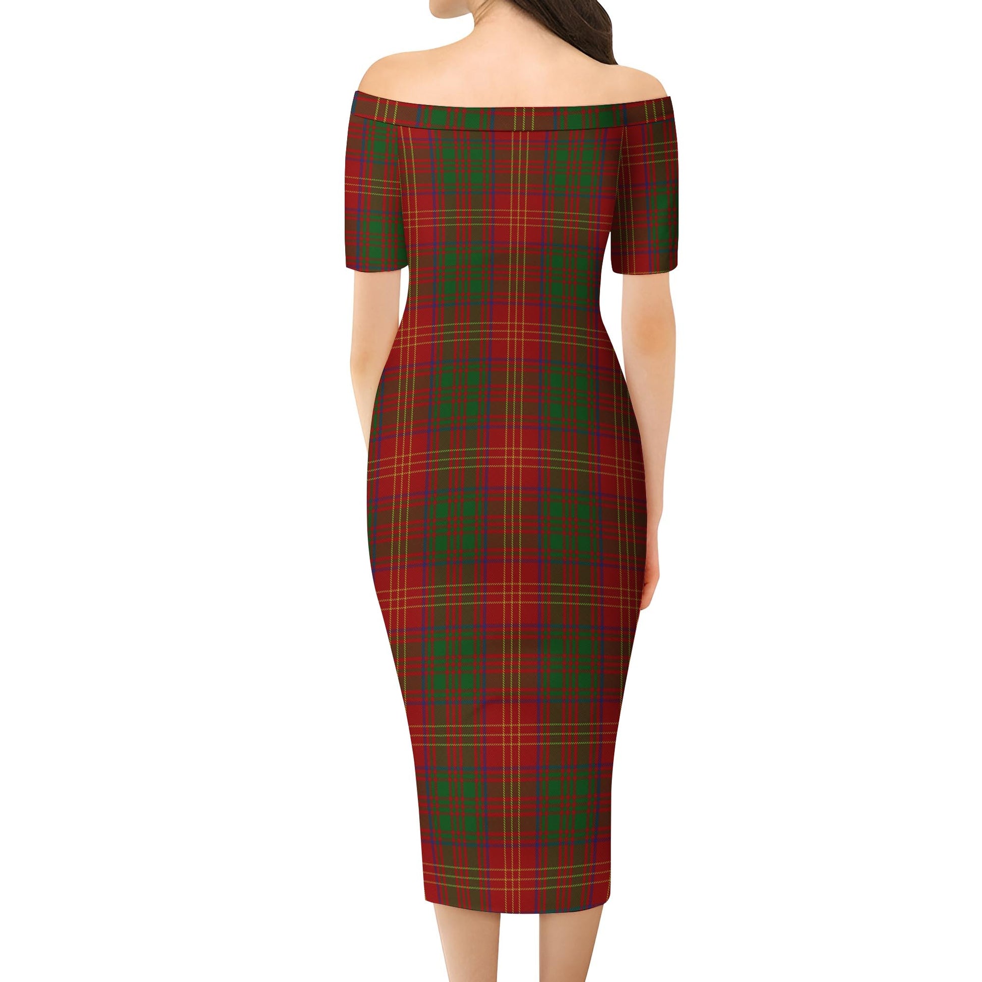 Burns Tartan Off Shoulder Lady Dress - Tartanvibesclothing