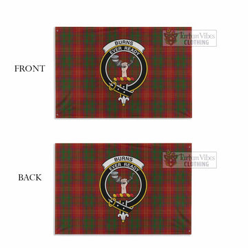 Burns Tartan House Flag with Family Crest