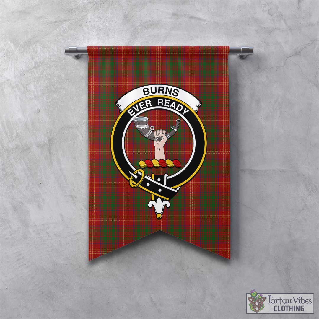 Tartan Vibes Clothing Burns Tartan Gonfalon, Tartan Banner with Family Crest