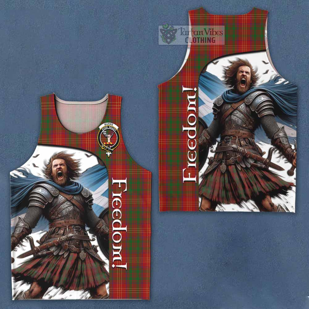 Tartan Vibes Clothing Burns Crest Tartan Men's Tank Top Inspired by the Freedom of Scottish Warrior