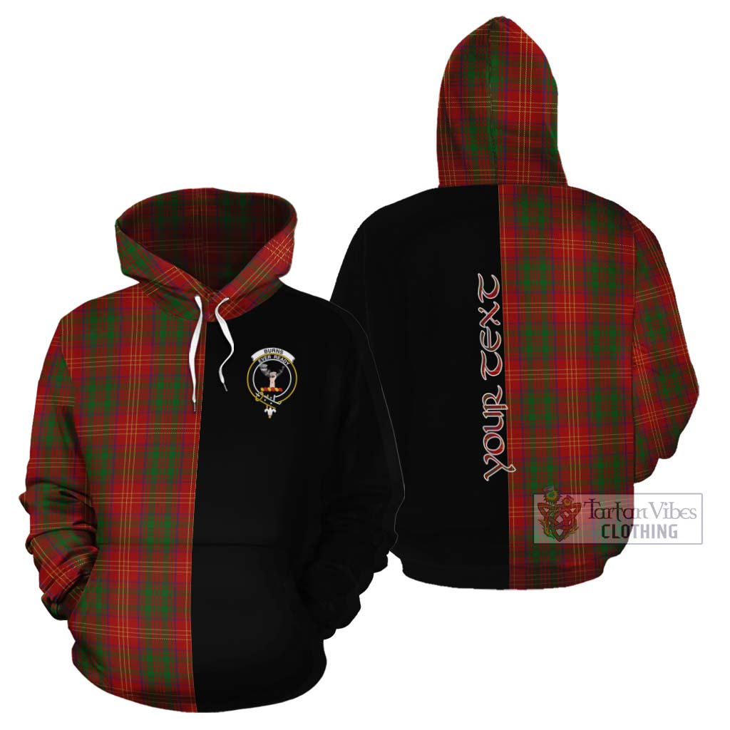 Tartan Vibes Clothing Burns Tartan Cotton Hoodie with Family Crest and Half Of Me Style