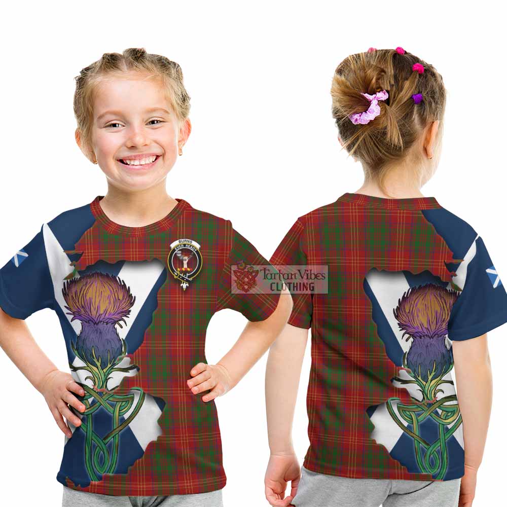 Burns Tartan Family Crest Kid T-Shirt Scottish Thistle Celtic Inspired - Tartan Vibes Clothing