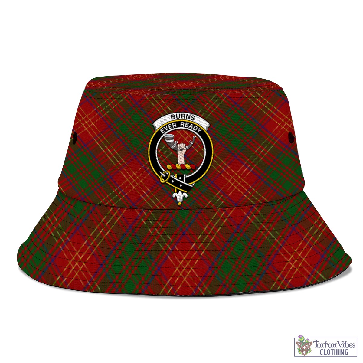 Tartan Vibes Clothing Burns Tartan Bucket Hat with Family Crest