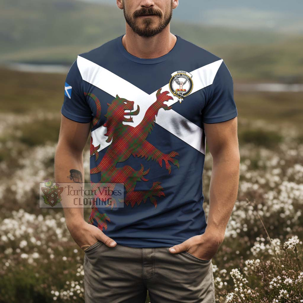 Tartan Vibes Clothing Burns Tartan Lion Rampant T-Shirt – Proudly Display Your Heritage with Alba Gu Brath and Clan Name