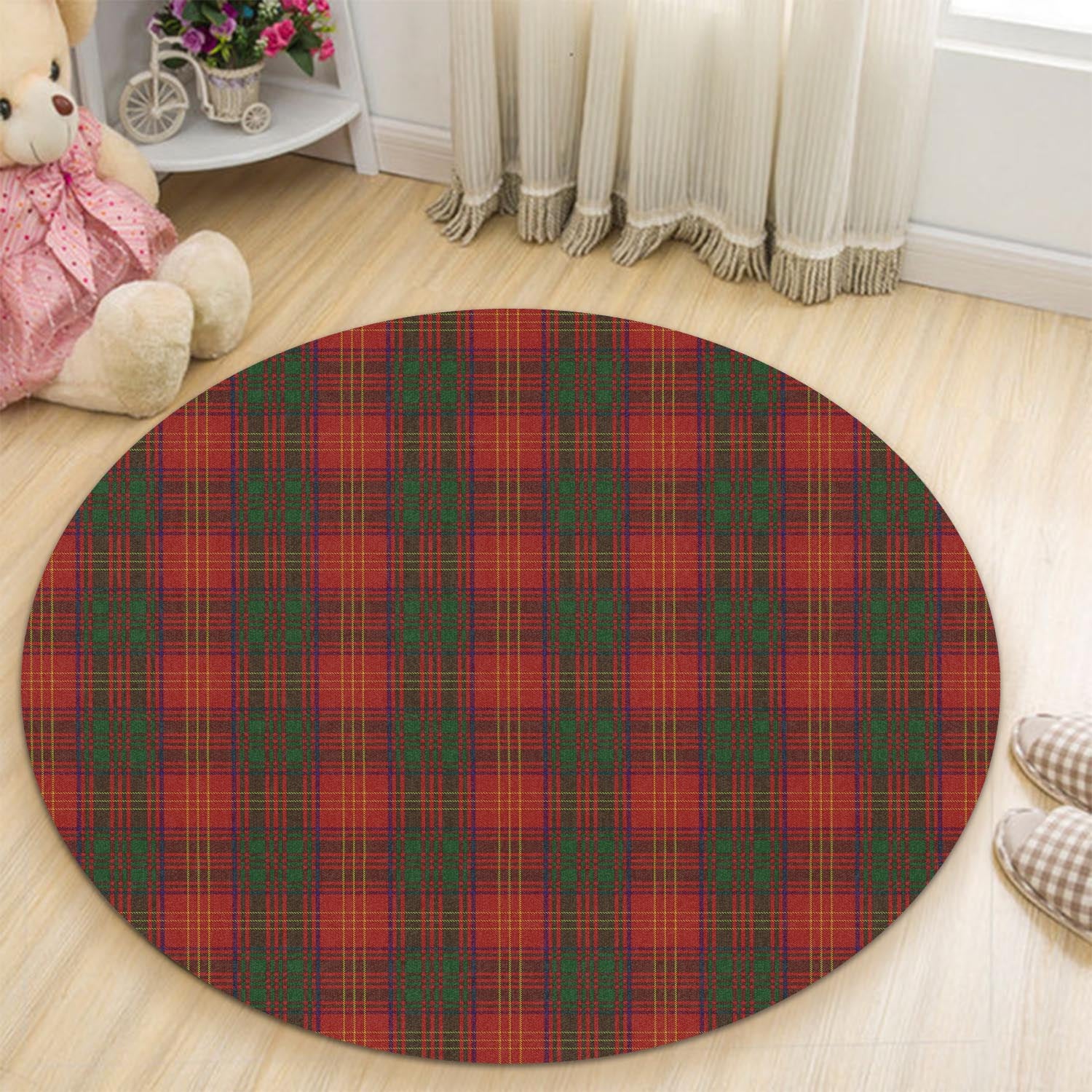 Burns Tartan Round Rug - Tartanvibesclothing