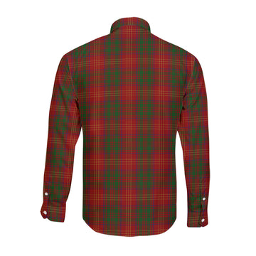 Burns Tartan Long Sleeve Button Up Shirt with Family Crest