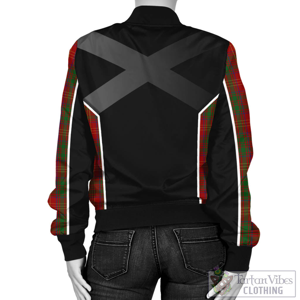 Tartan Vibes Clothing Burns Tartan Bomber Jacket with Family Crest and Scottish Thistle Vibes Sport Style