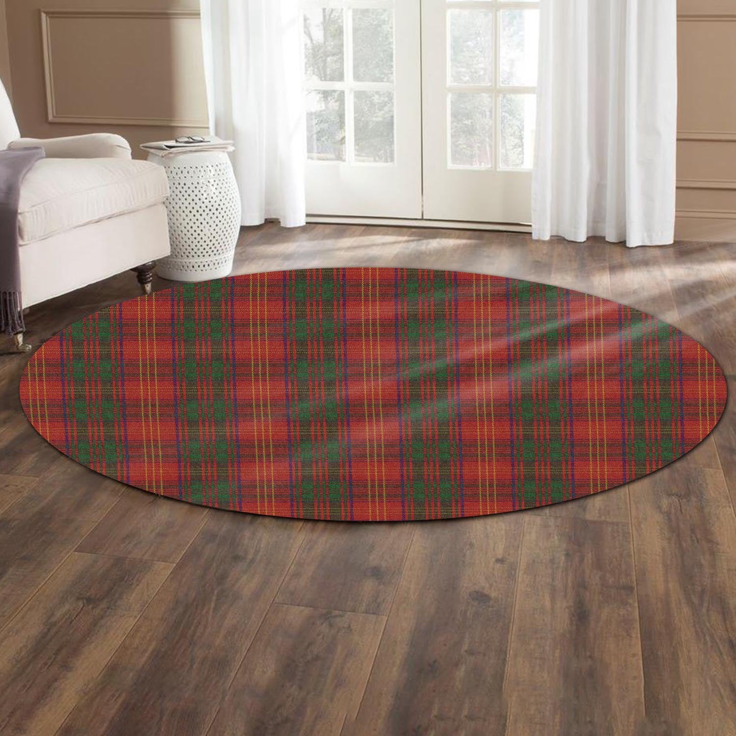 Burns Tartan Round Rug - Tartanvibesclothing