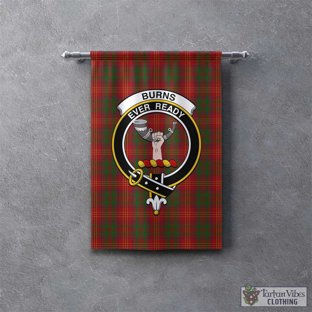 Tartan Vibes Clothing Burns Tartan Gonfalon, Tartan Banner with Family Crest